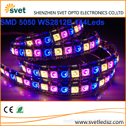 High Density WS2812B Digital RGB LED Flexible Strip Light, 144 LED/M, DC5V, Sold by Meter